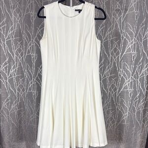 ANTONIO MELANI Ivory Sleeveless Midi Dress